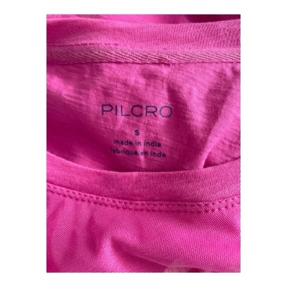 Pilcro Vibrant Pink Graphic Band Tulle Tee - Picture 4 of 5